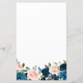 ネイビーブルー赤面フローラブライダルシャワービンゴ (裏面)