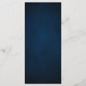 ネイビーブルー赤面ブルゴーニュ金ゴールドジオメトリック結婚ス メニュー (裏面)