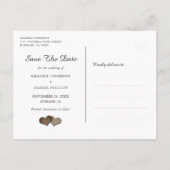 ネイビーブルー赤面写真のポストカードを保存 案内ポストカード (裏面)