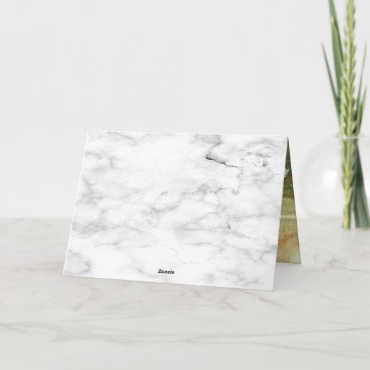 ネイビーブルー赤面大理石幾何学写真ありがとう カード