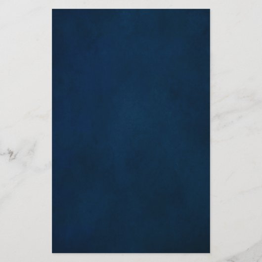 ネイビーブルー赤面植物幾何学結婚のメニュー (裏面)