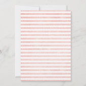 ネイビーブルー赤面水彩フローラブライダルシャワー 招待状 (裏面)