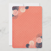 ネイビーブルー赤面結婚式招待状 招待状 (裏面)