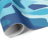 ネイビーブルー迷彩柄陸軍カモフラージパターン ラッピングペーパー (ロールコーナー)