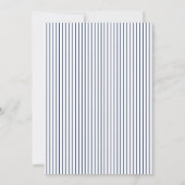 ネイビーブルー野球のベビーシャワー誕生パーティー 招待状 (裏面)