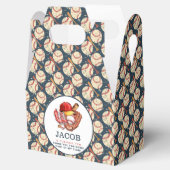 ネイビーブルー野球子供の誕生日パーティー水彩色 フェイバーボックス (オープン)