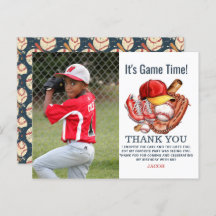 ネイビーブルー野球子供の誕生日パーティー水彩色