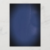 ネイビーブルー金ゴールドとレッドフローラ結婚の情報 エンクロージャーカード (裏面)