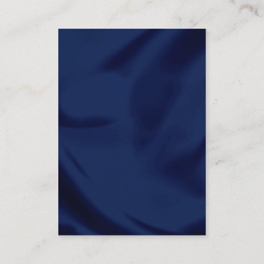 ネイビーブルー金ゴールドアイボリーベージュQRコード結婚のウェブサイト エンクロージャーカード (裏面)