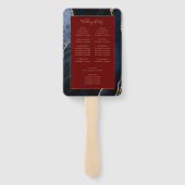 ネイビーブルー金ゴールドアゲートブルゴーニュ結婚式 プログラム ハンドファン (裏面)