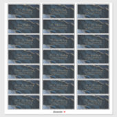 ネイビーブルー金ゴールドアゲ結婚テズゲスト住所 シール (シート)