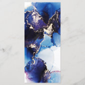 ネイビーブルー金ゴールドウォーター結婚カラー メニュー (裏面)