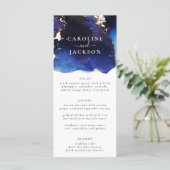 ネイビーブルー金ゴールドウォーター結婚カラー メニュー (スタンド正面)