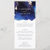 ネイビーブルー金ゴールドウォーター結婚カラー メニュー (正面)