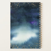 ネイビーブルー金ゴールドカスタムウェディング プランナー手帳 (裏面)