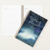 ネイビーブルー金ゴールドカスタムウェディング プランナー手帳 (ディスプレー)