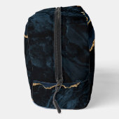 ネイビーブルー金ゴールドカスタム大理石あなたの手紙と名前 ドップキット (右)