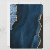 ネイビーブルー金ゴールドグリッターストリングライツキンチェニェラ 招待状 (裏面)