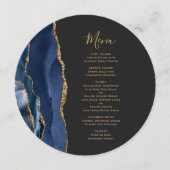 ネイビーブルー金ゴールドゲートプレート結婚のメニュー メニュー (正面)