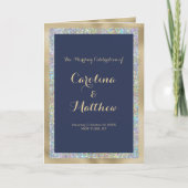 ネイビーブルー金ゴールドシルバーグリッタープログラム プログラム (正面)