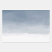 ネイビーブルー金ゴールドスターズスカイウォーター色 ラッピングペーパーシート (正面3)