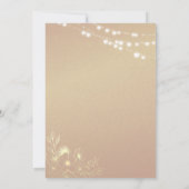 ネイビーブルー金ゴールドストリングライト結婚式招待状 招待状 (裏面)