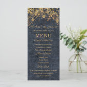 ネイビーブルー金ゴールドストリングライト《写真》ぼけ味結婚のメニュー メニュー (スタンド正面)