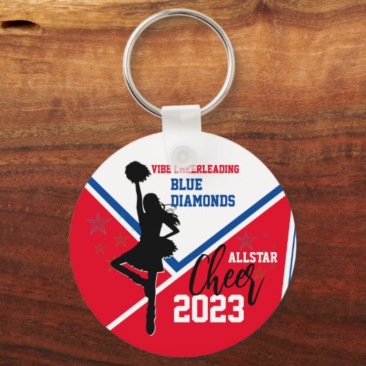 ネイビーブルー金ゴールドチアリーダー抱き枕アイディア キーホルダー (裏面)