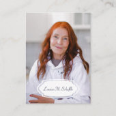 ネイビーブルー金ゴールドドット葬儀祈りの言葉カードと写真 エンクロージャーカード (正面)