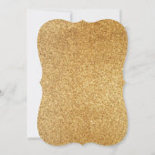 ネイビーブルー金ゴールドフローリッシュダイヤモンドブライダルシャワー 招待状 (裏面)