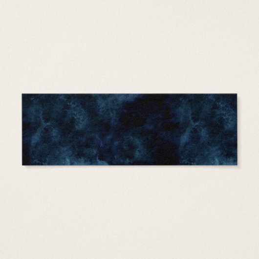 ネイビーブルー金ゴールドブライダルシャワーレジストリ挿入カード (裏面)