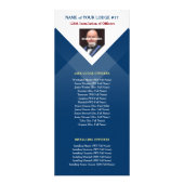 ネイビーブルー金ゴールドマソニック設置テンプレートカード ラックカード (裏面)