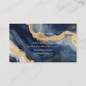 ネイビーブルー金ゴールドマーブル 名刺 (裏面)