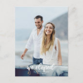 ネイビーブルー金ゴールドモダン写真展 ポストカード (正面)