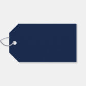 ネイビーブルー金ゴールドロースクール卒業党 ギフトタグ (裏面横)