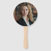 ネイビーブルー金ゴールドロースクール卒業党 ハンドファン (裏面)