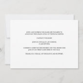 ネイビーブルー金ゴールドロースクール卒業写真 案内状 (裏面)