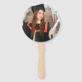 ネイビーブルー金ゴールド医学校卒業写真 ハンドファン (裏面)