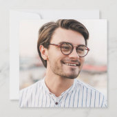 ネイビーブルー金ゴールド台本卒業生4写真卒業 案内状 (裏面)