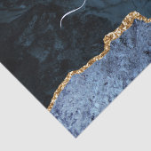 ネイビーブルー金ゴールド大理石レターネームティッシュペーパー 薄葉紙 (詳細)