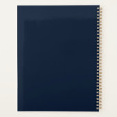 ネイビーブルー金ゴールド大理石瑪瑙の名前 プランナー手帳 (裏面)