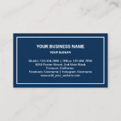 ネイビーブルー金ゴールド家電修理 名刺 (裏面)