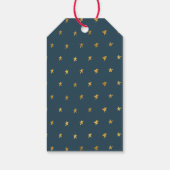 ネイビーブルー金ゴールド星 ギフトタグ (裏面)