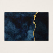 ネイビーブルー金ゴールド結婚のウェブサイトRSVPカードの挿入 (裏面)