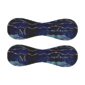 ネイビーブルー金ゴールド野球名前をカスタムすると手紙 野球ボール (パネル)