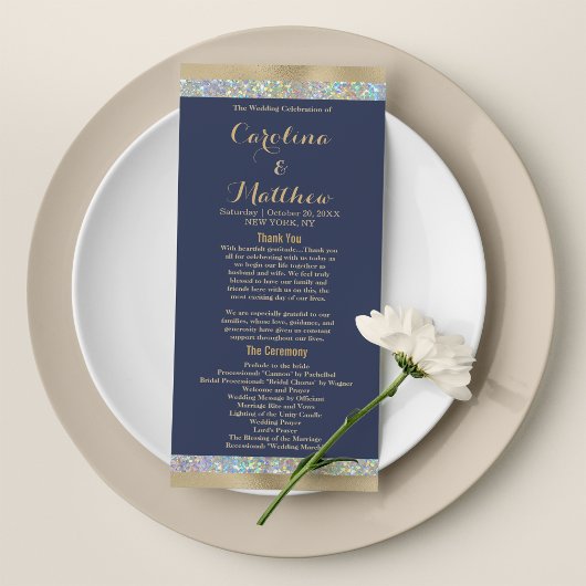 ネイビーブルー金ゴールド銀ホログラフィックグリッター プログラム