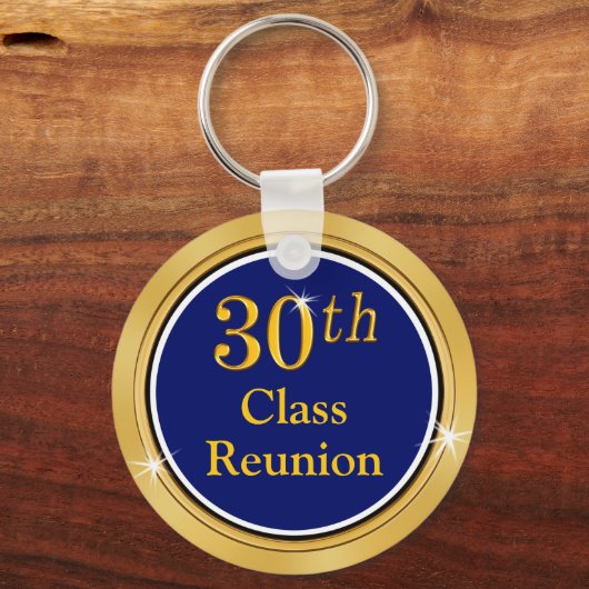 ネイビーブルー金ゴールド高校懇親会30年 キーホルダー (裏面)