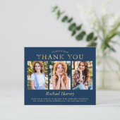 ネイビーブルー金ゴールド3写真卒業ありがとう (スタンド正面)