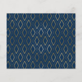 ネイビーブルー金ゴールド3写真卒業ありがとう (裏面)