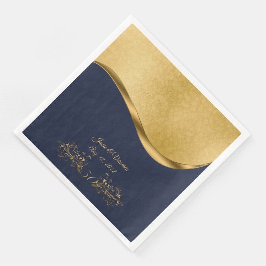 ネイビーブルー金ゴールド50周年結婚を迎える (コーナー)